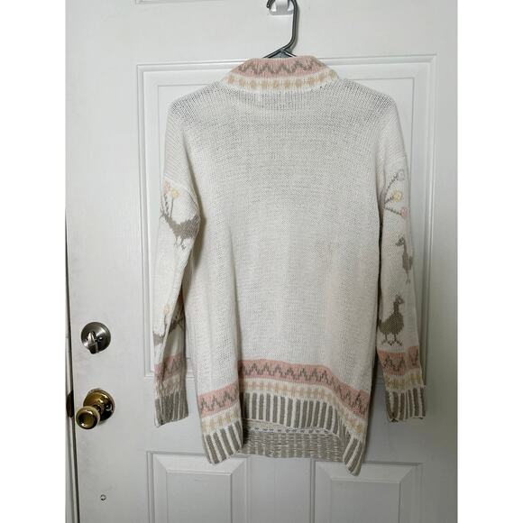 VTG Cambridge Dry Goods Sweater Women's Small Cream Long Sleeve Knit Pullover - Picture 9 of 10